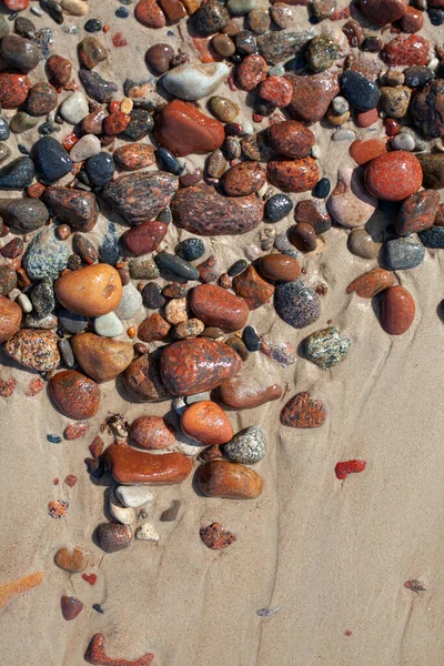 海のビーチの石の背景 — ストック写真