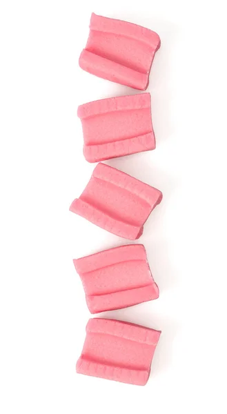 Bubble Gum Cubes Isolated White Backgroud — Stockfoto