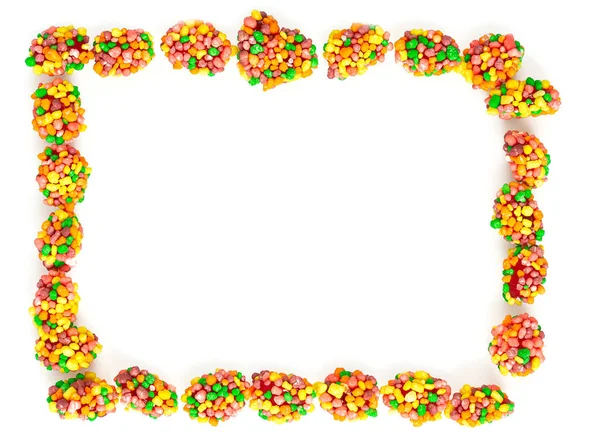 Kleurrijke Snoepjes Geïsoleerd Witte Achtergrond — Stockfoto