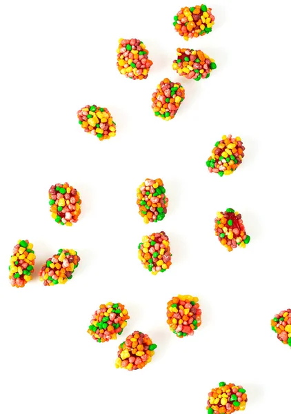 Kolorowe Cukierki Izolowane Białym Tle — Zdjęcie stockowe