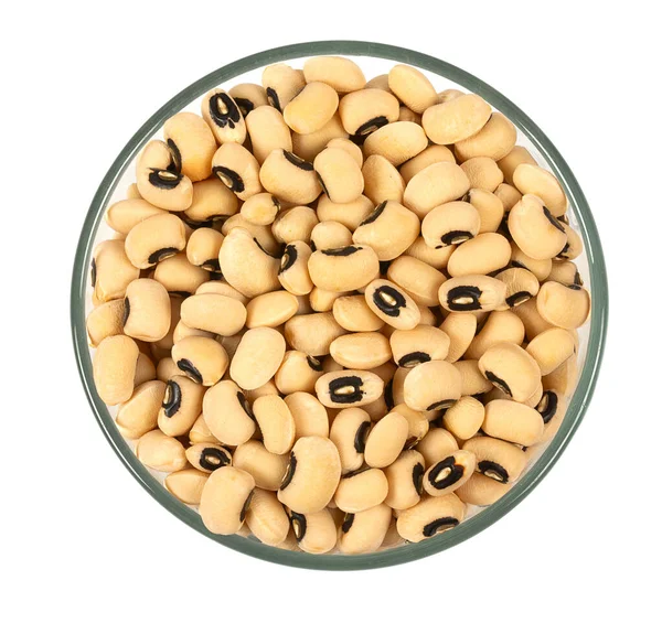 Black Eyed Peas Isolated White Background Top View — Φωτογραφία Αρχείου
