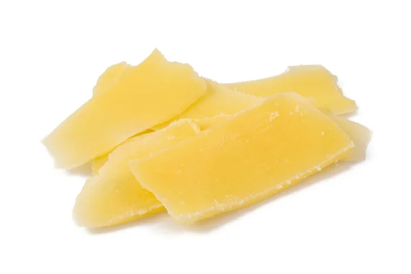 Sert Peynir Talaşları Beyaz Arkaplanda Izole — Stok fotoğraf