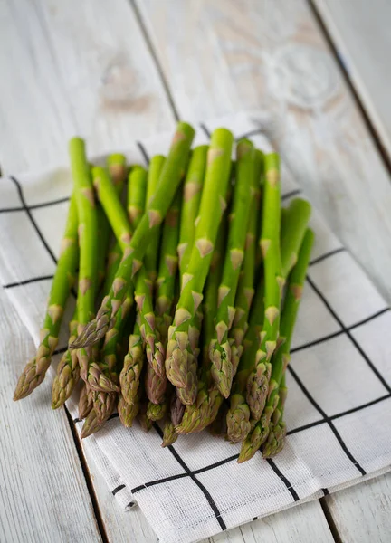 Fresh Green Asparagus Wooden Surface — Stock Photo, Image