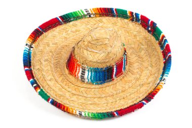 Sombrero şapkası beyaz arkaplanda izole
