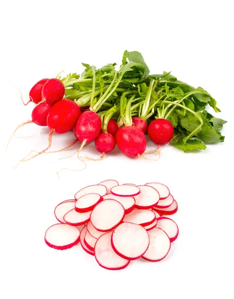 Fresh Radish Isolated White Background — Stock Photo, Image