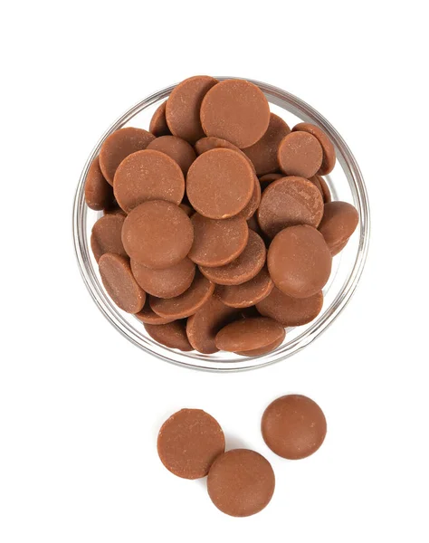 Välsmakande Choklad Smulad Isolerad Vit Bakgrund — Stockfoto