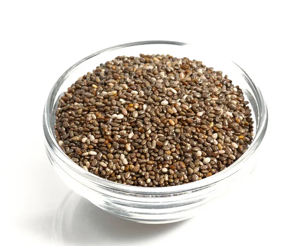 Chia Seeds Close Superfood Concept Isolated White Background — Stock Photo, Image