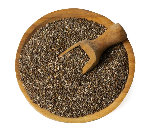 Chia Samen Aus Nächster Nähe Superfood Konzept Isoliert Auf Weißem — Stockfoto