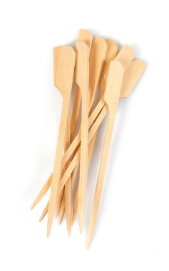 Beyaz arka planda izole edilmiş parmak yiyecekleri çubukları. Üst görünüm.