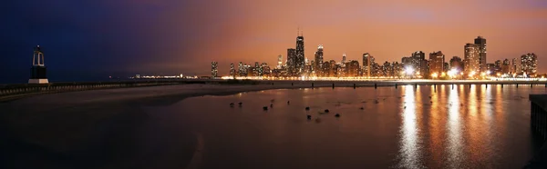 Chicago renkli günbatımı — Stok fotoğraf