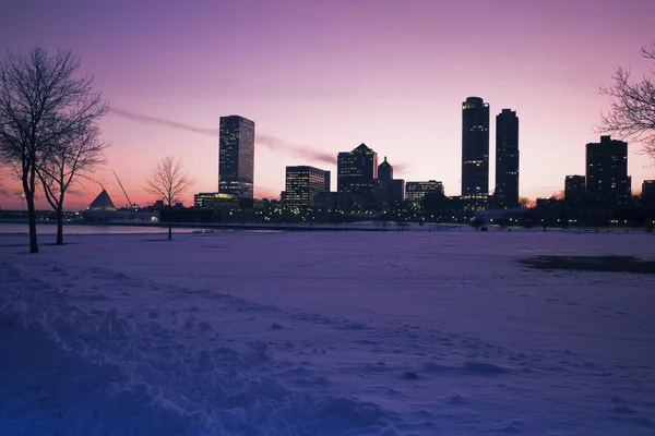 Sonnenuntergang in Milwaukee — Stockfoto