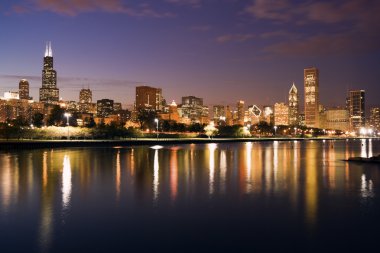 renkli chicago günbatımı