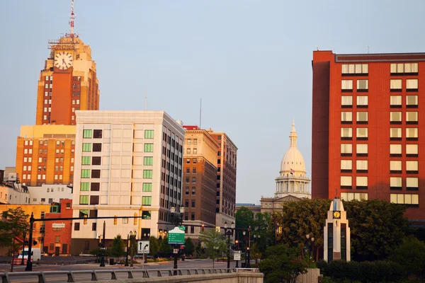 Lansing, michigan på sunrise — Stockfoto