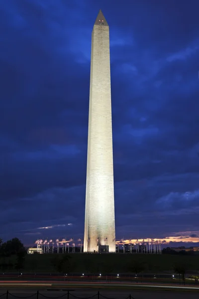 Monumentul Washington la apus de soare — Fotografie, imagine de stoc