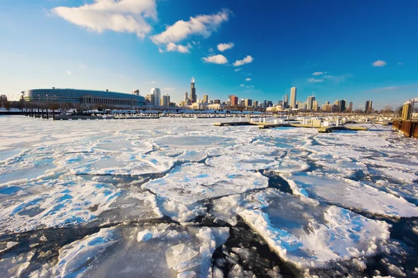 Bitter vinter i chicago — Stockfoto