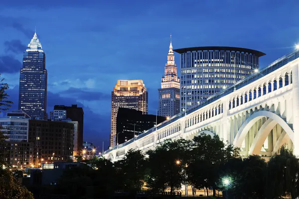 Skyline von Cleveland Stockfoto