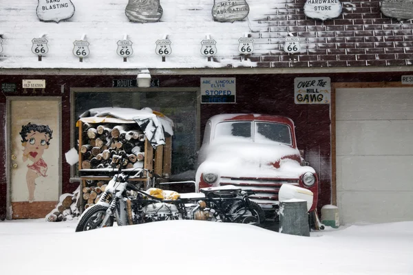 Зима на трассе 66 — стоковое фото