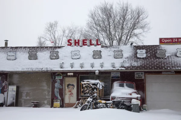 Winter auf der Route 66 — Stockfoto