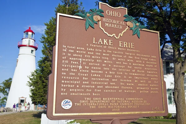 Marcador Histórico do Lago Erie — Fotografia de Stock