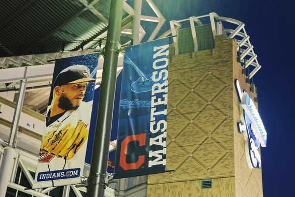 Banner con Justin Masterson — Foto Stock