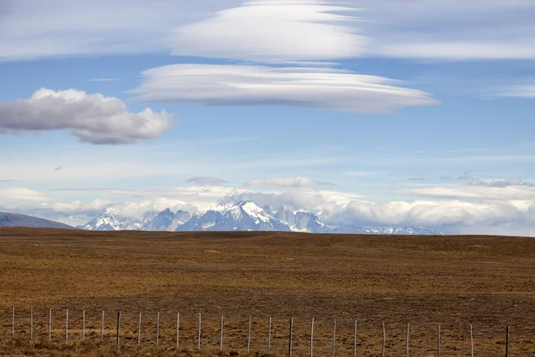 Torres del paine von Argentinien aus gesehen — Stockfoto