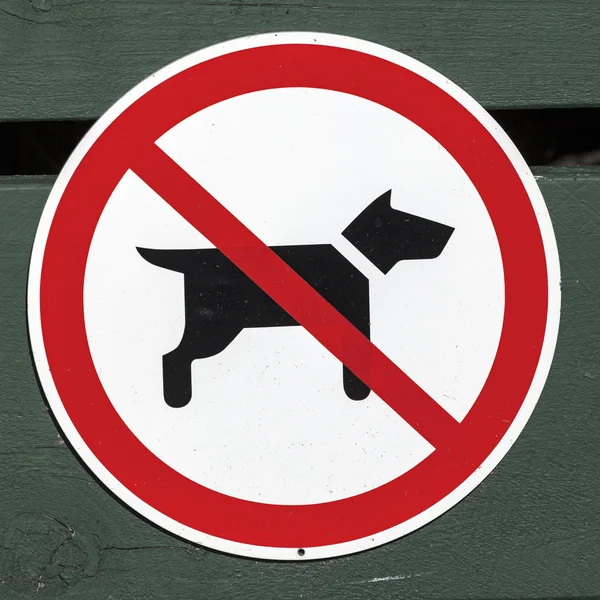 Kein Hunde-Schild — Stockfoto