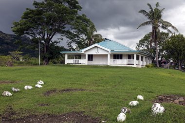 Church in rural Fiji clipart