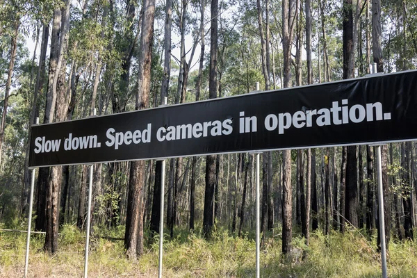 Slow down. Speed cameras in operation. — Stock Photo, Image