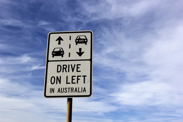 Dirija à esquerda na Austrália — Fotografia de Stock