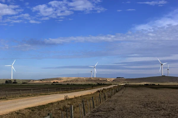 Fazenda eólica vista em Victoria — Fotografia de Stock