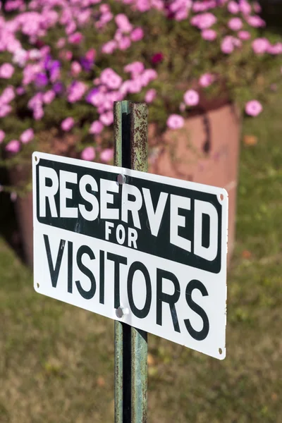 Reserverade för besökare — Stockfoto