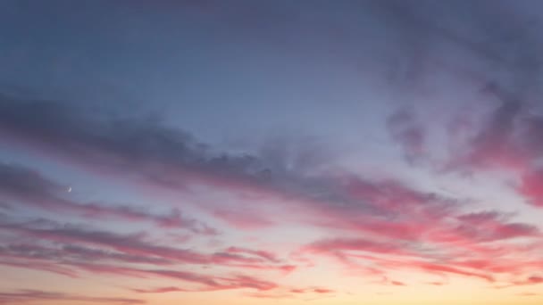 Céu Durante Pôr Sol Verão Céu Vermelho Lapso Tempo — Vídeo de Stock