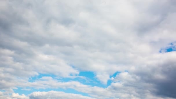 White Beautiful Clouds Blue Sky Time Lapse Blue Sky Day — Stock Video