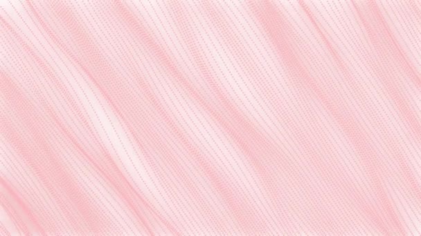 Фон Рухомими Крапками Смугами Рожевого Кольору Білому Тлі — стокове відео