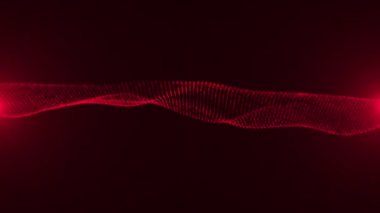 Kırmızı renkli noktalar ve dalgalar, soyutlama, arkaplan