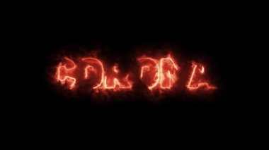 Neon harfleri Corona virüsü kırmızı neon renginde