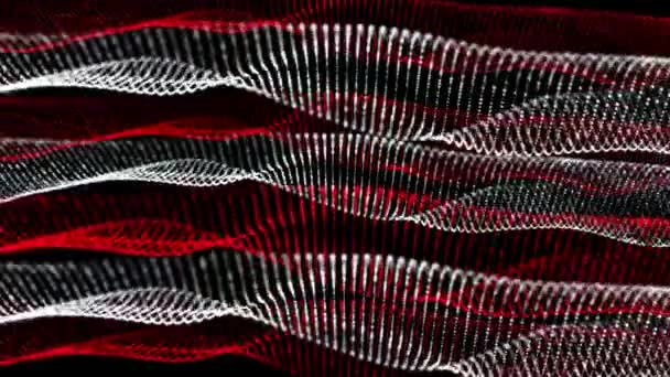 Red White Abstraction Black Background — Stock Video