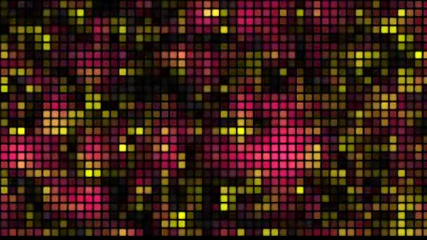 Желтый Розовый Кубики Фона Цифровой Фон — стоковое видео
