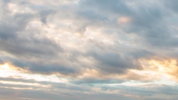Nuvole Galleggiano Attraverso Cielo Tramonto Time Lapse — Video Stock
