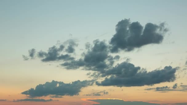 Niebo Chmurami Zachodzie Słońca Upływ Czasu — Wideo stockowe