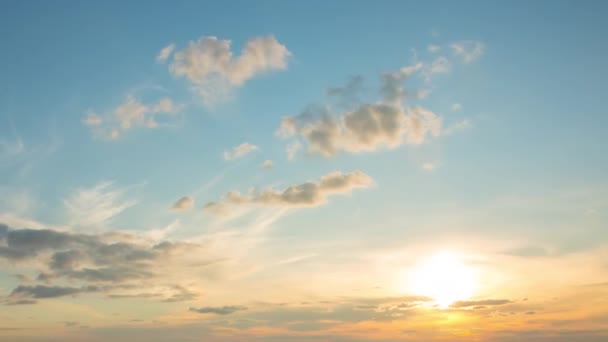 日没の空 美しい夕日 時間の経過 — ストック動画