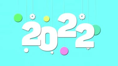 Mavi arkaplanda yeni yıl 2022 görüntüleri