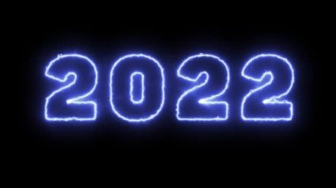 Neon harfleri 2022, yeni yıl.