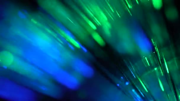 Green Blue Led Sticks Black Background — Video Stock