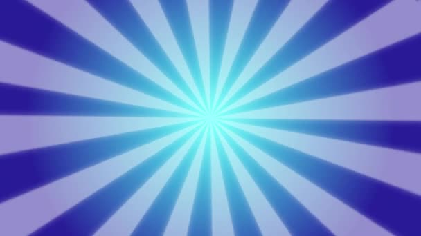 Psychedelic Stripes Spinning Circle Texture Blue Color — Video Stock