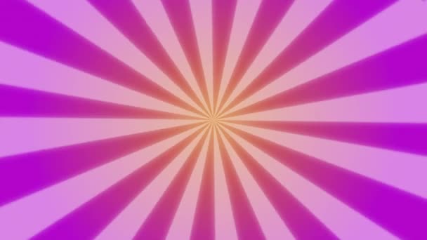 Psychedelic Stripes Spinning Circle Texture Purple Color — Stockvideo