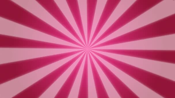 Psychedelic Stripes Spinning Circle Texture Red — Vídeo de Stock