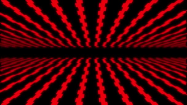 Fractal Retro Neon Fractal Red Stripes — 图库视频影像