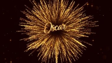 Oscar havai fişekli harfler, altın renkli yıldızlar.