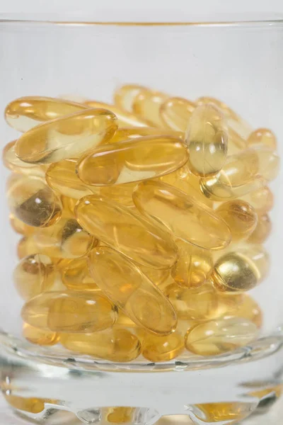 Omega Vitamine Für Die Gesundheit Fischöl Nahrungsergänzungsmittel — Stockfoto